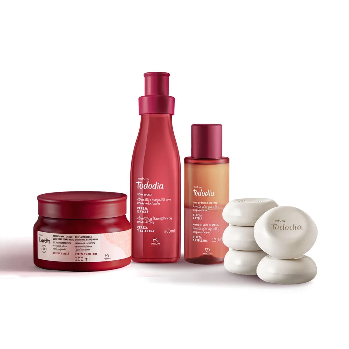 Kit Hidratação Intensa e Perfumação Natura Tododia Cereja e Avelã (4 produtos) — foto 1