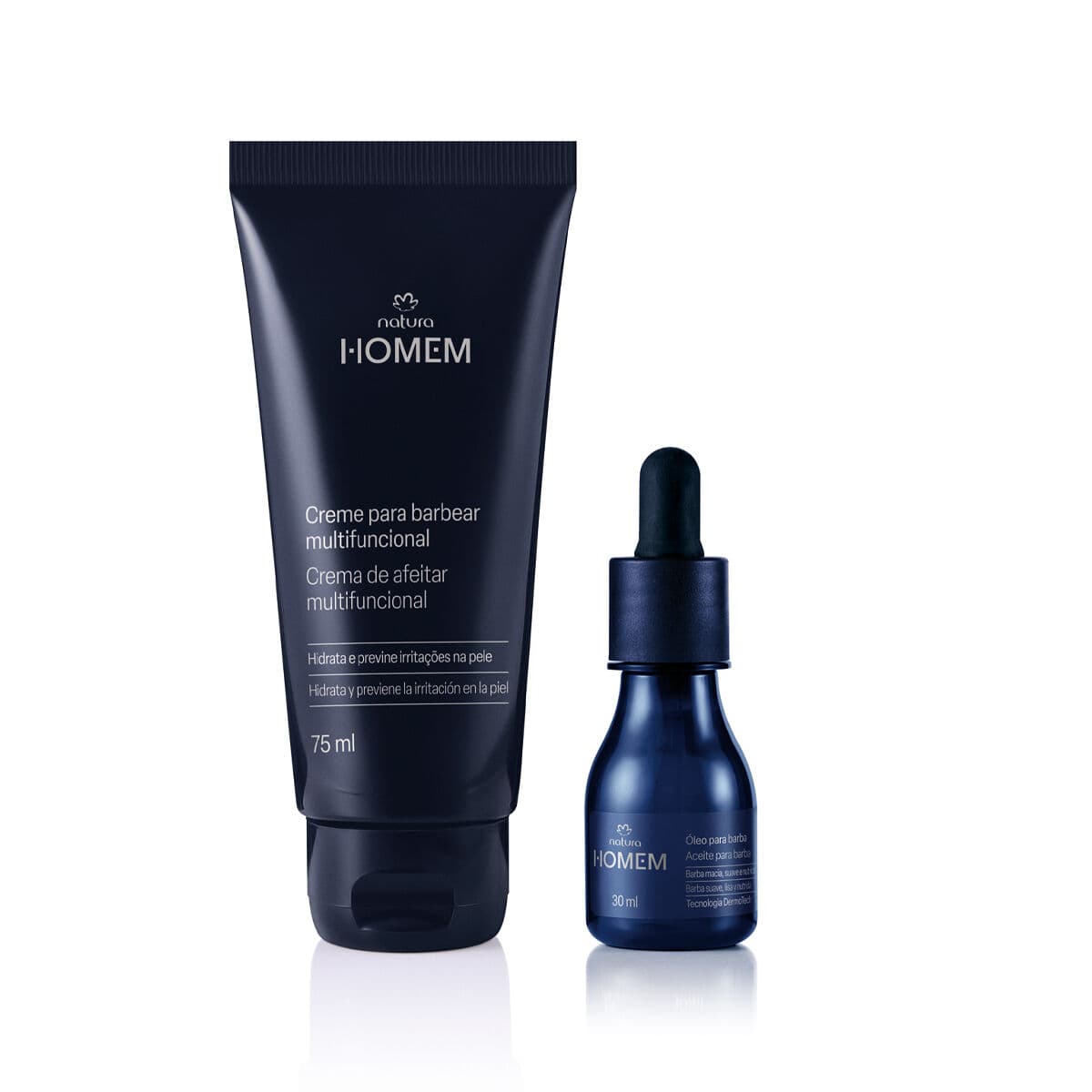 Kit Creme para Barbear e Óleo para Barba Natura Homem (2 produtos) — foto 1