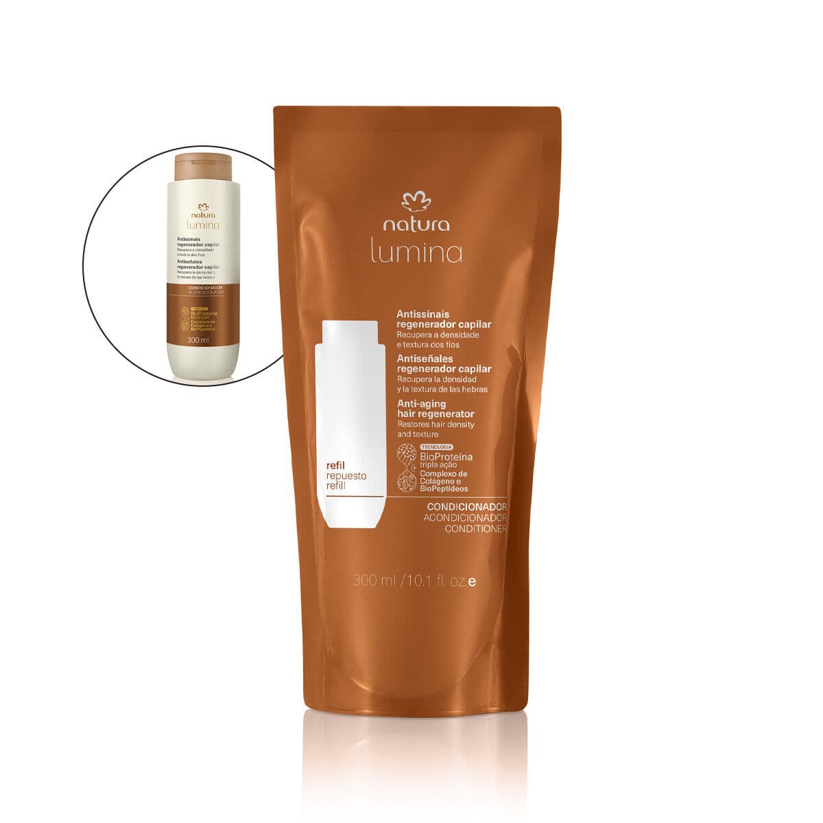 Refil Condicionador Antissinais Regenerador Capilar Lumina 300 ml — foto 1