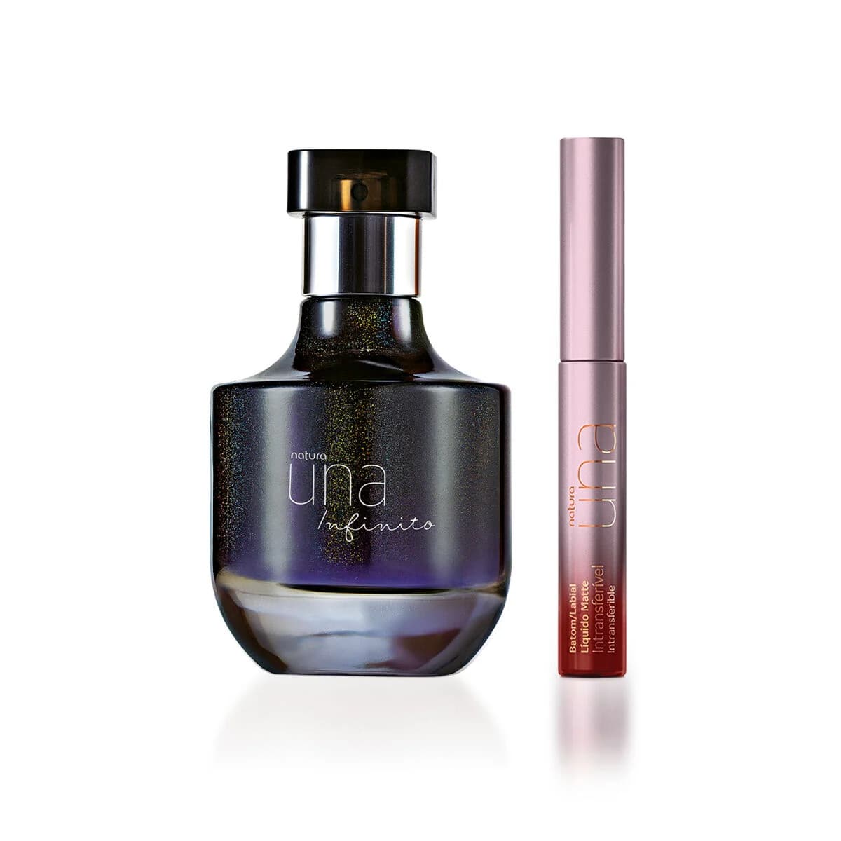 Kit Desodorante Perfume Una Infinito + Batom Líquido Matte Intransferível Una Vermelho 2 produtos — foto 1