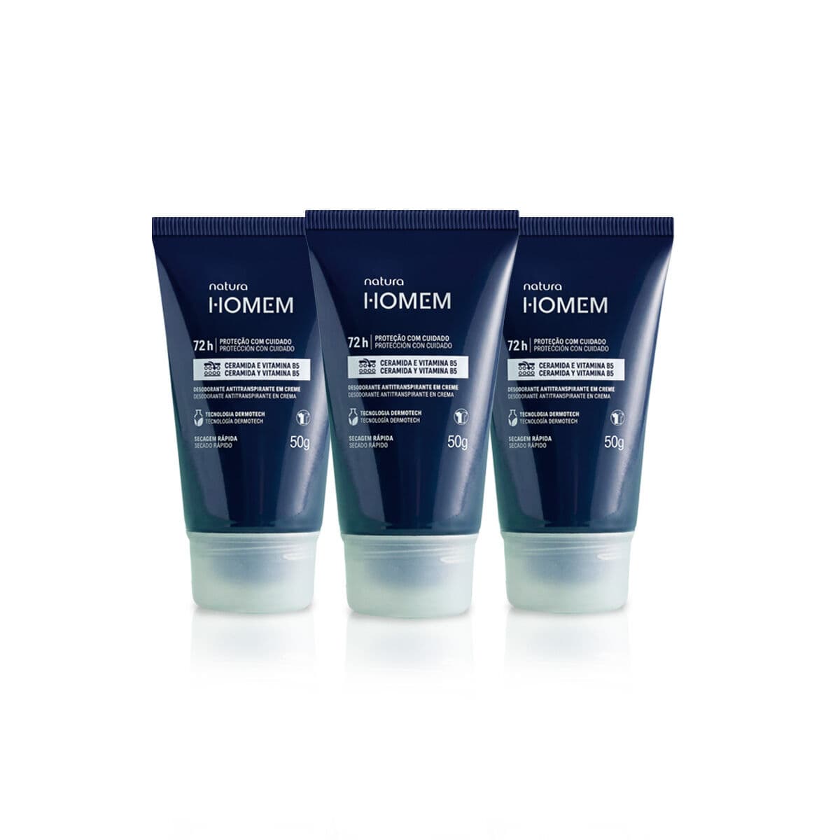Kit Natura Homem Desodorante em Creme 3 unidades de 50 g — foto 1