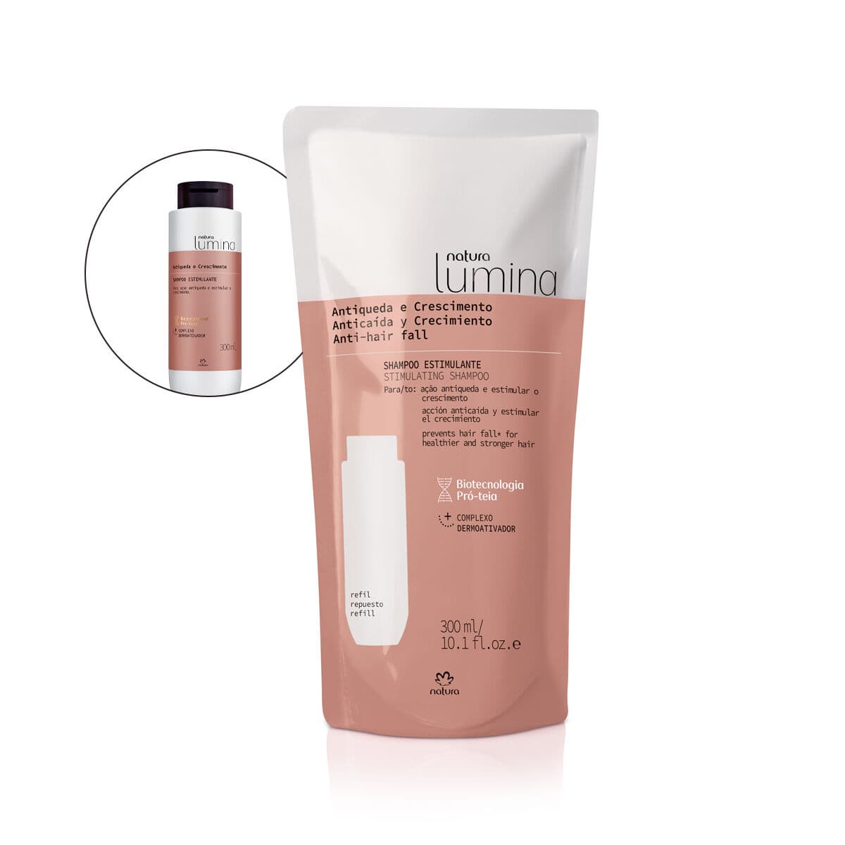Refil Shampoo Estimulante para Antiqueda e Crescimento Lumina 300 ml — foto 1