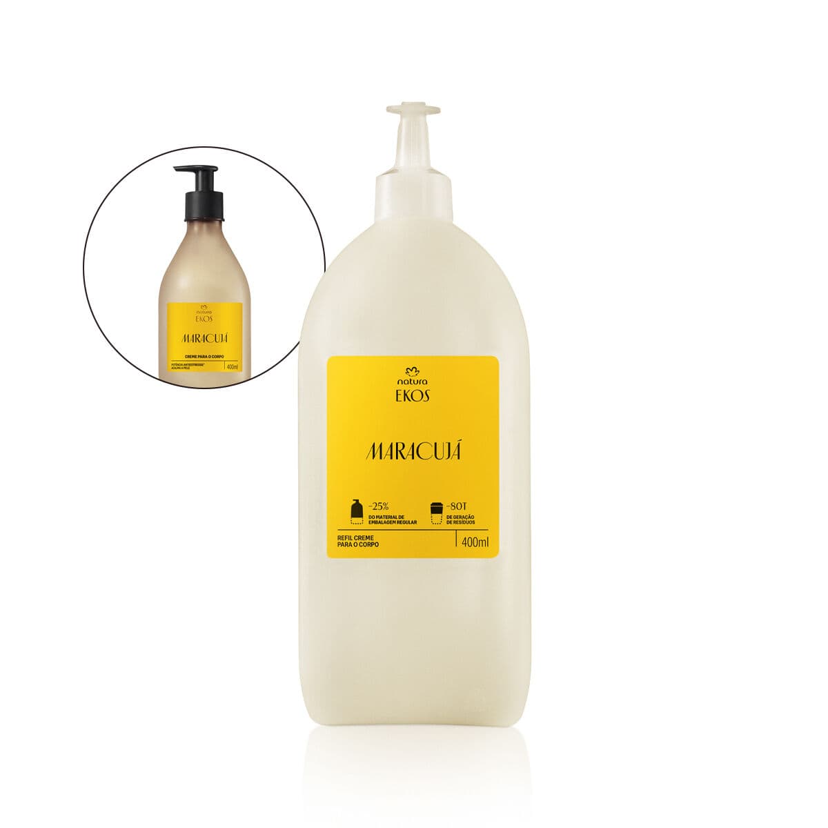Refil Creme Desodorante Hidratante para o Corpo Ekos Maracujá 400 ml — foto 1