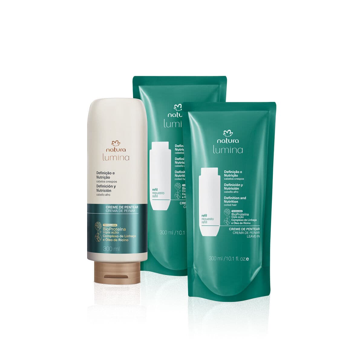 Kit Lumina Creme de Pentear Definição e Nutrição para Cabelos Crespos (3 produtos) — foto 1