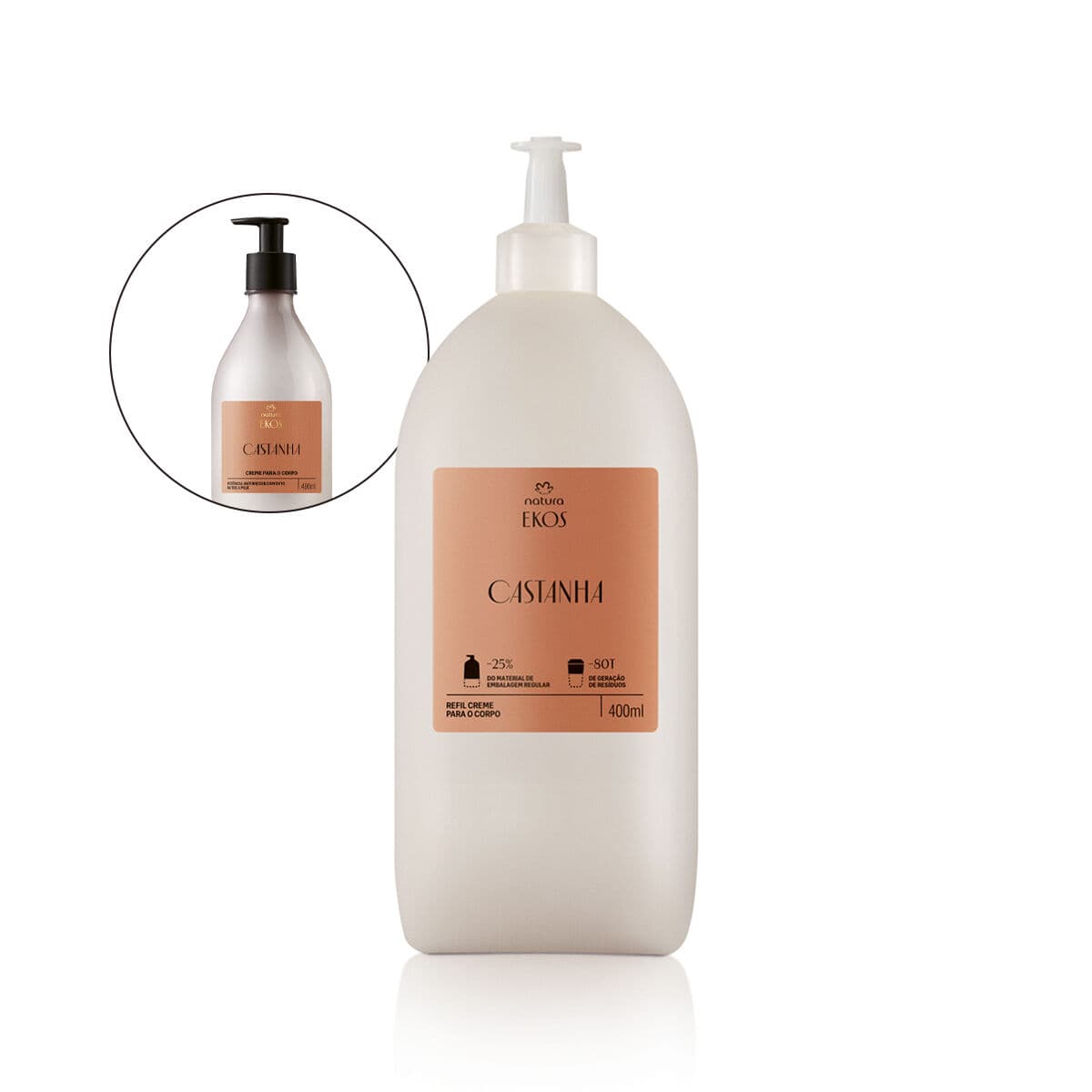 Refil Creme Desodorante Hidratante para o Corpo Ekos Castanha 400 ml — foto 1