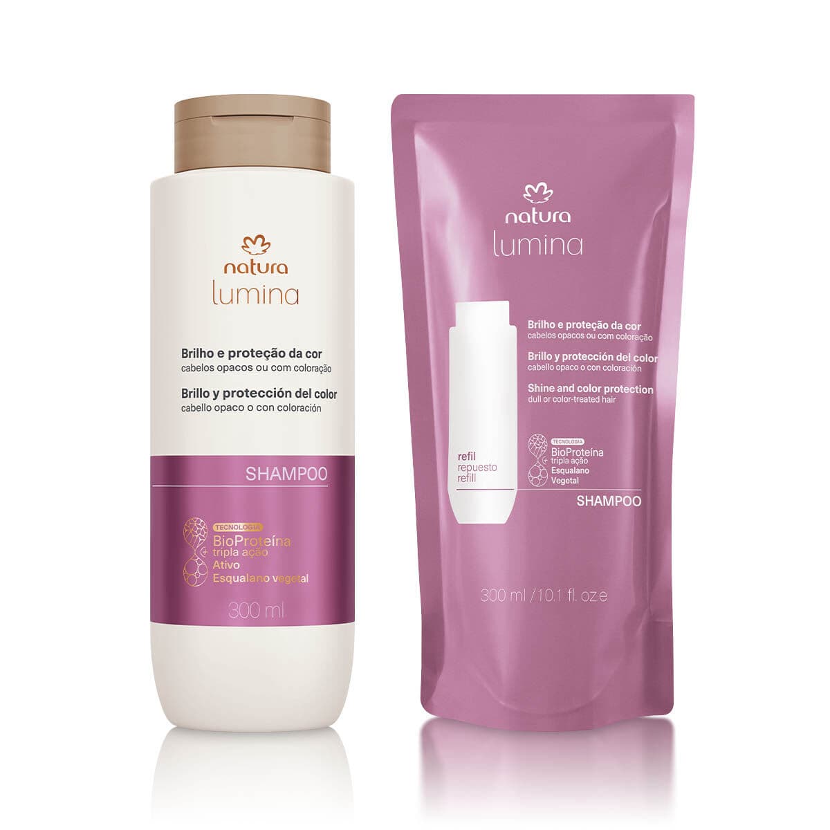 Kit Shampoo com Refil Lumina Brilho e Proteção da Cor — foto 1