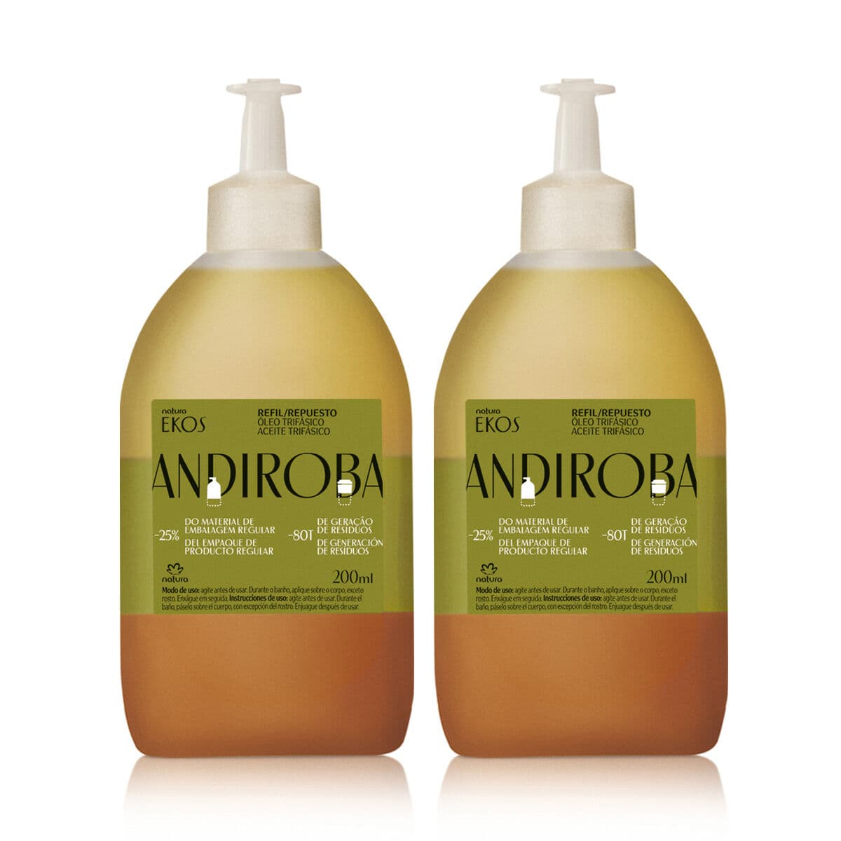 Kit Refil Natura Ekos Óleo Trifásico Andiroba (2 unidades) — foto 1