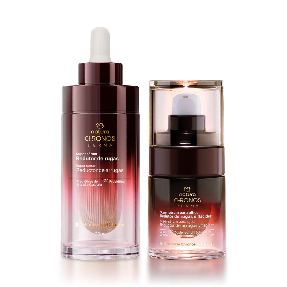 Kit Sérum Redutor de Rugas e Flacidez para Pele e Olhos Chronos Derma — foto 1