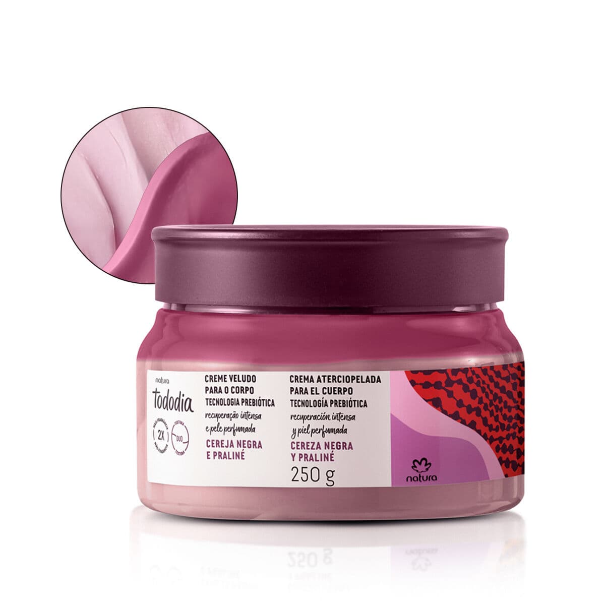 Creme Veludo para o Corpo Tododia Cereja Negra e Praliné 250 g — foto 1