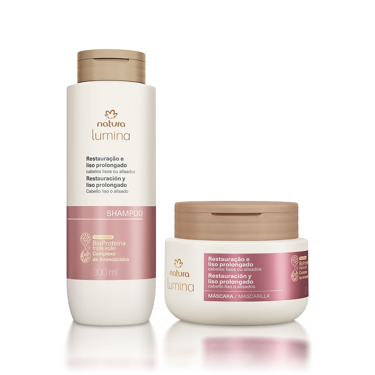 Kit Lumina Restauração e Liso Prolongado Shampoo e Máscara — foto 1