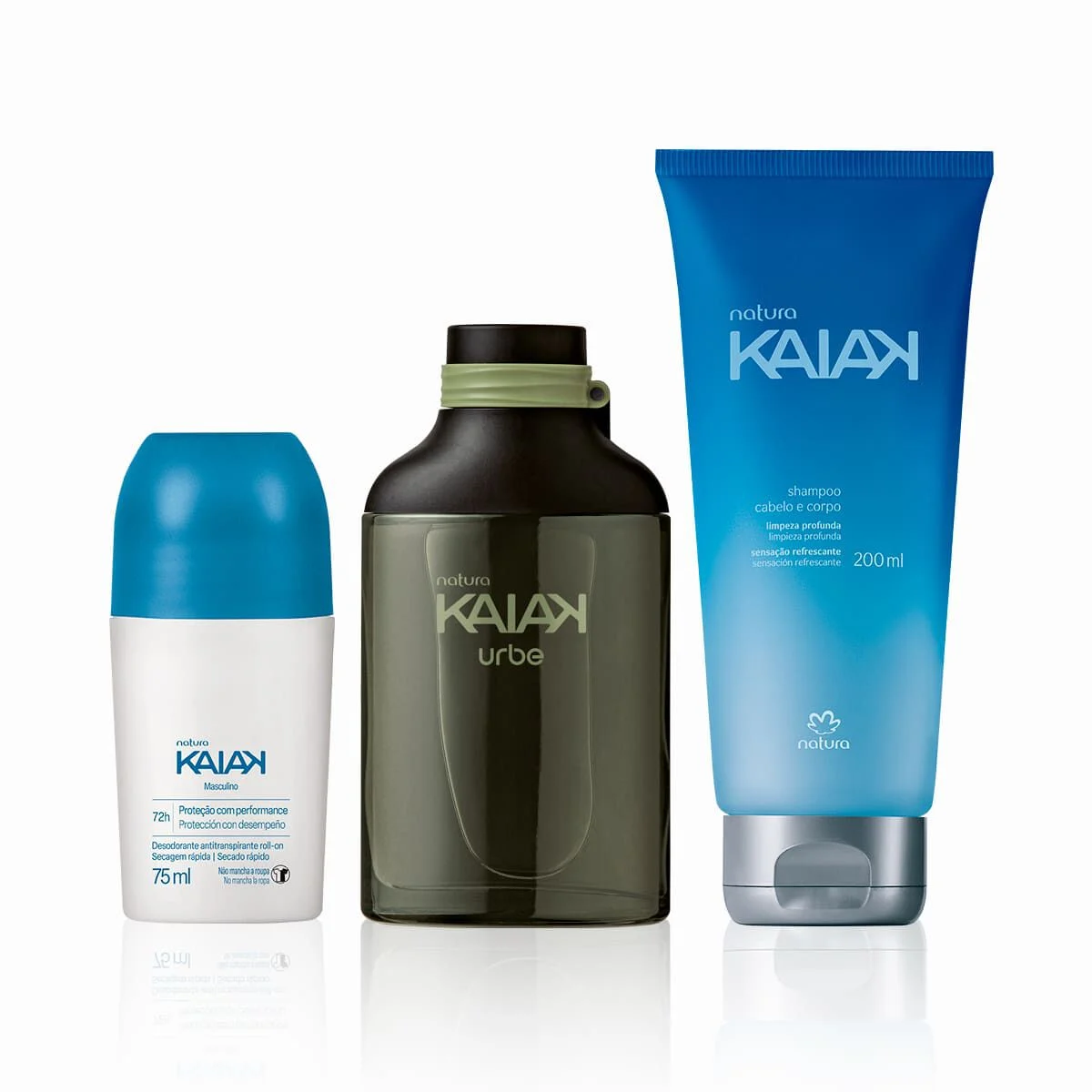 Kit Kaiak Urbe Masculino, Desodorante Roll-on e Shampoo (3 produtos) — foto 1