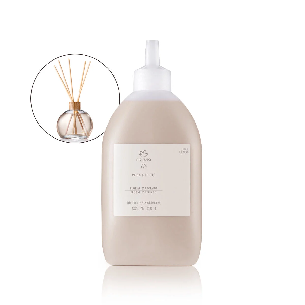 Refil Difusor Natura 774 Rosa Capitiú 200 ml sem vareta — foto 1