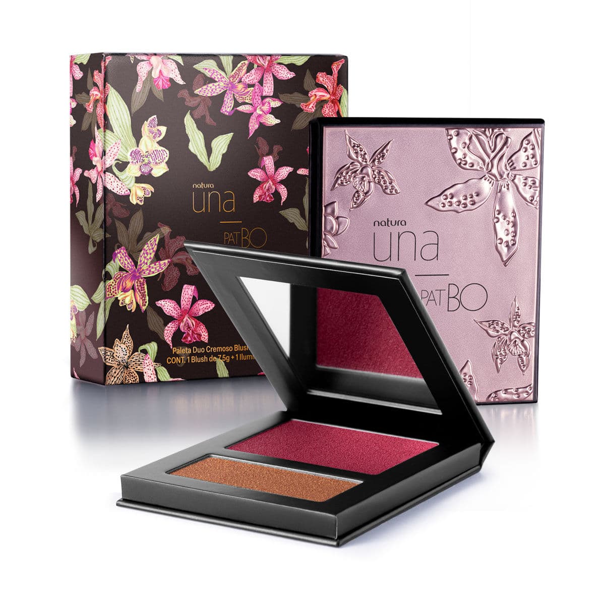 Duo de Blush e Iluminador Peony Natura Una e PatBO 5 g — foto 1