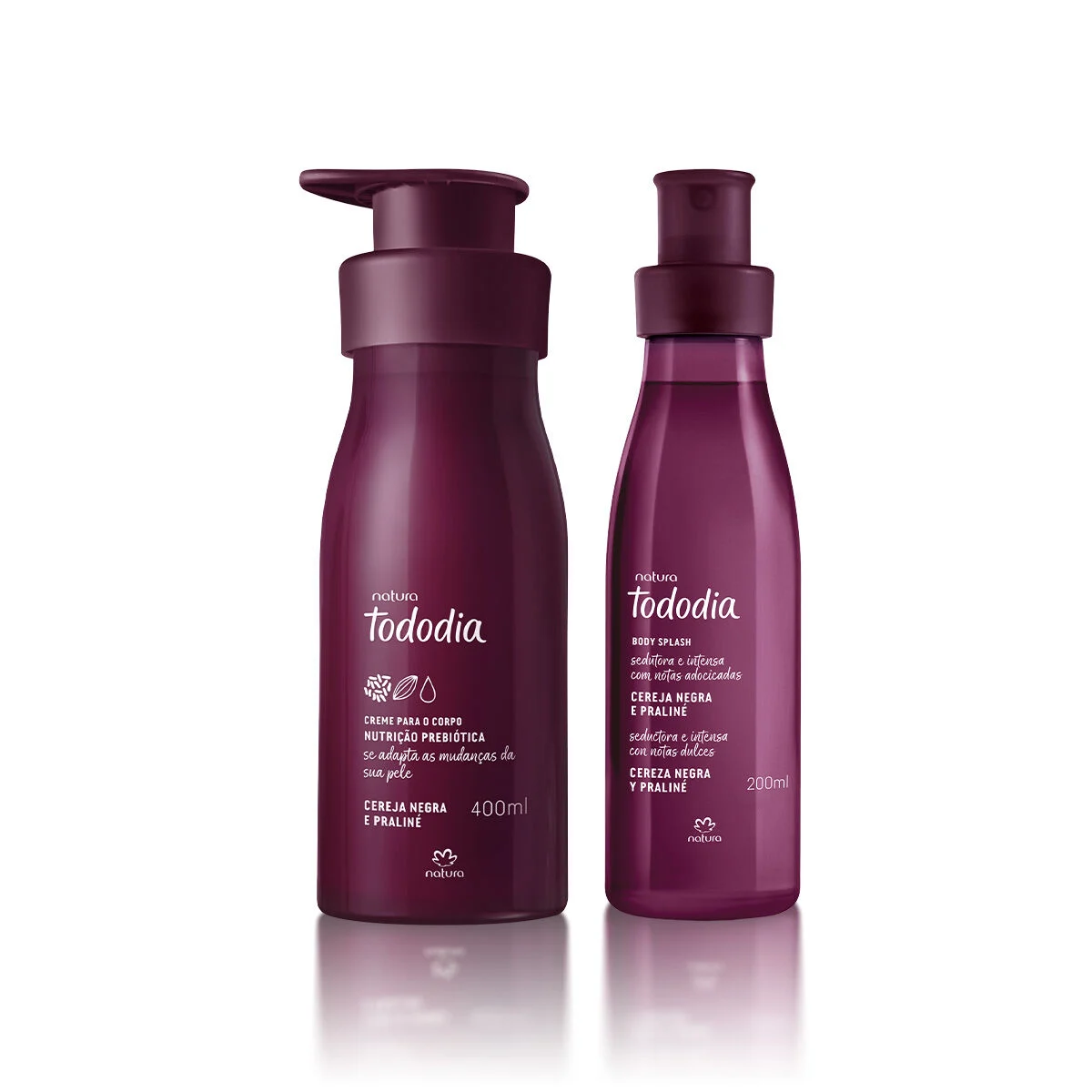 Kit Creme Nutritivo com Body Splash Tododia Cereja Negra e Praliné — foto 1