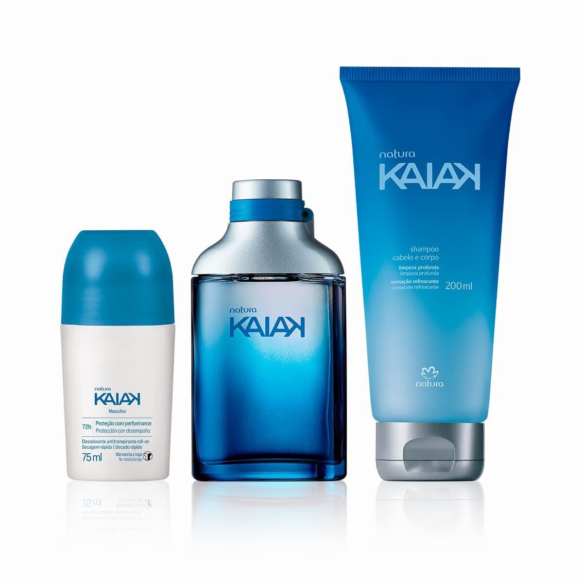 Kit Kaiak Masculino, Desodorante Roll-on e Shampoo (3 produtos) — foto 1