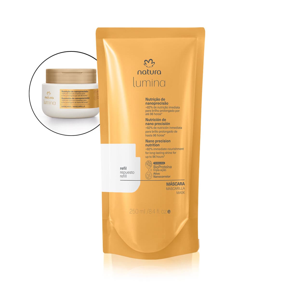 Refil Máscara Lumina Nutrição de Nanoprecisão 250 ml — foto 1
