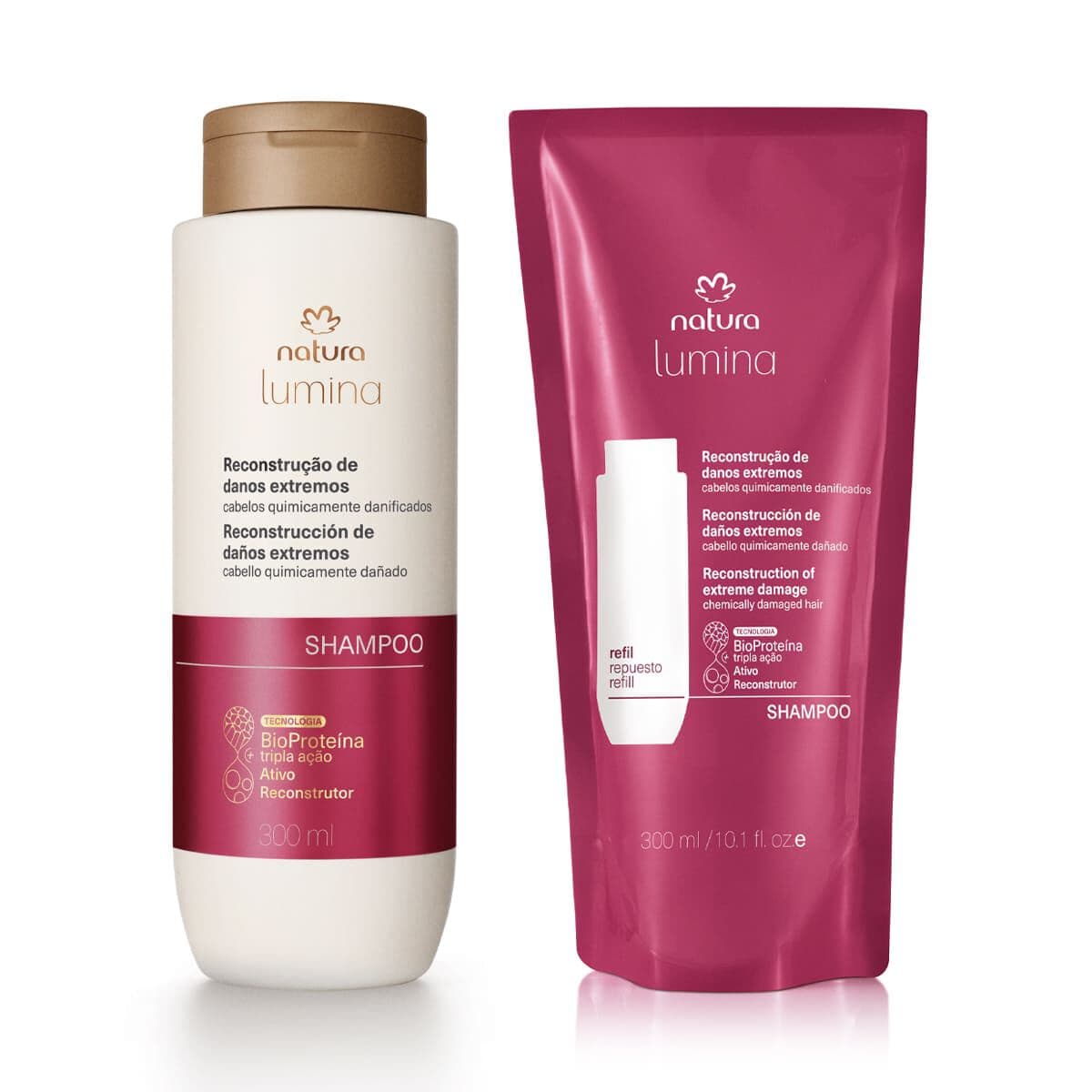 Kit Shampoo Reestruturante Lumina para Reconstrução de Danos Extremos (2 produtos) — foto 1
