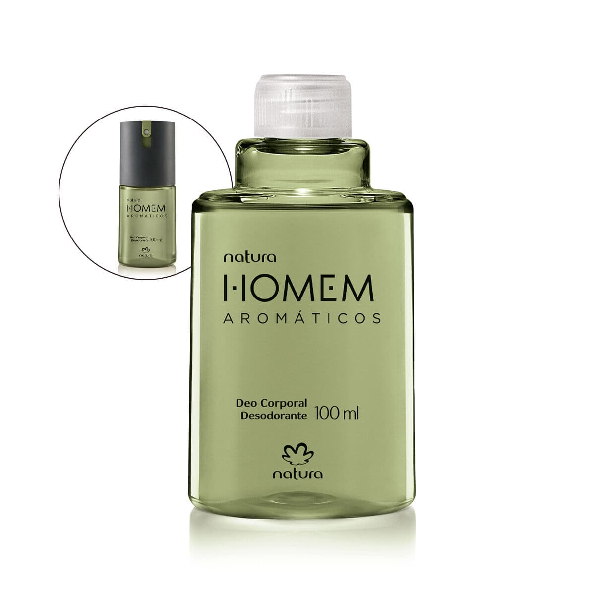 Refil Desodorante Corporal Natura Homem Aromáticos 100 ml — foto 1