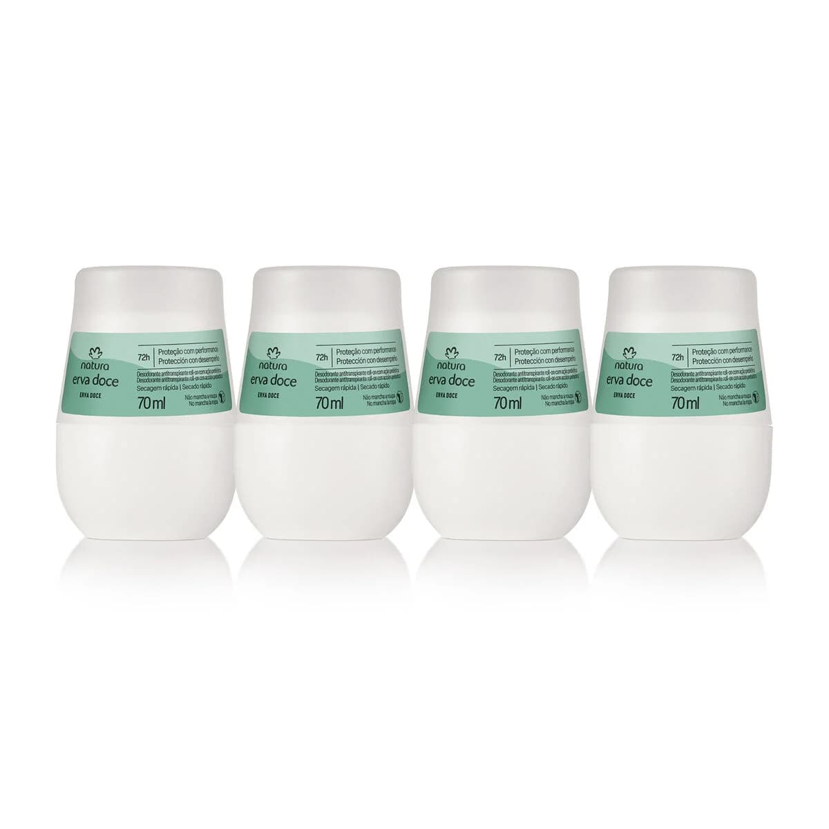 Kit Desodorante Antitranspirante Roll-on Erva Doce (4 unidades) — foto 1