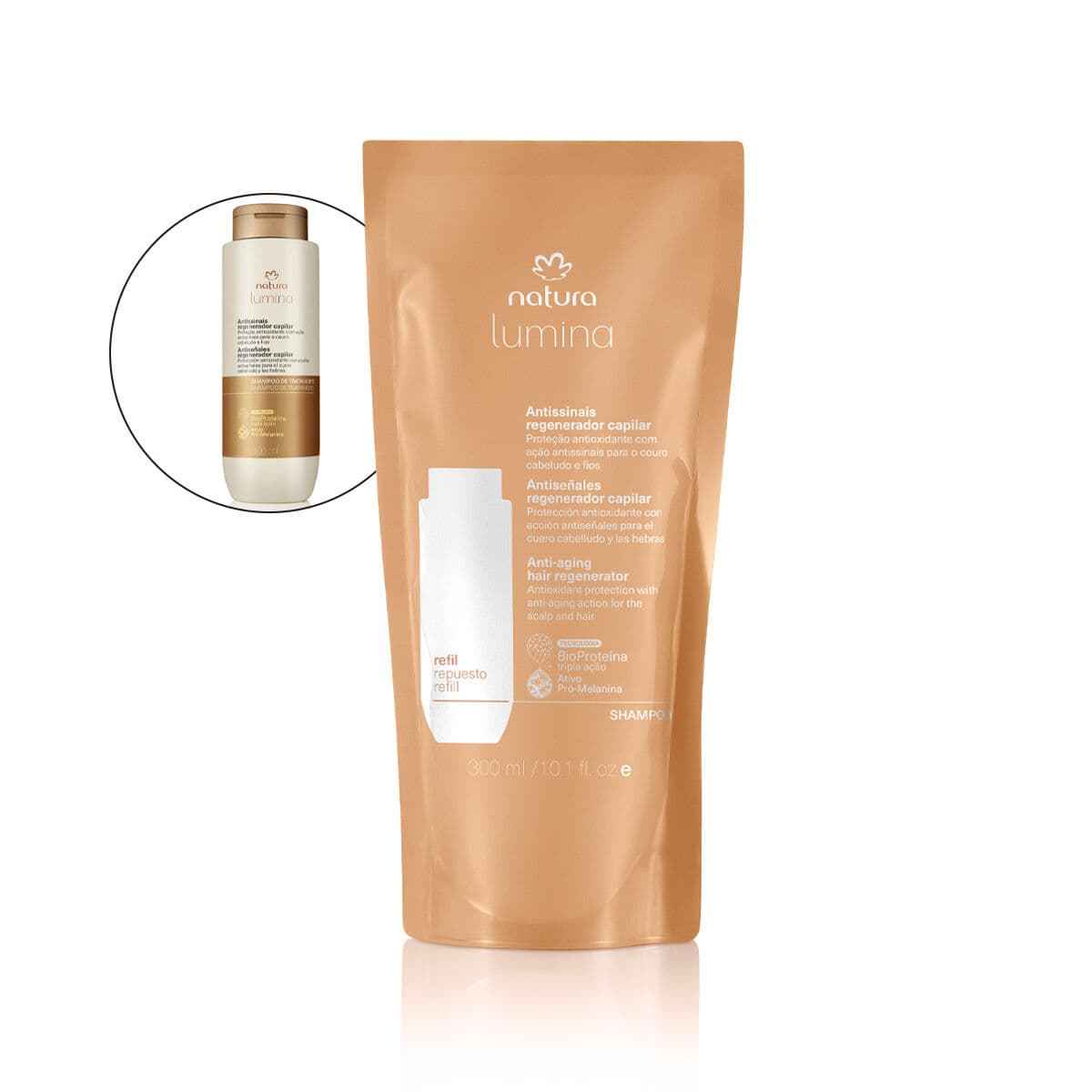 Refil Shampoo de Tratamento Antissinais Regenerador Capilar Lumina 300 ml — foto 1