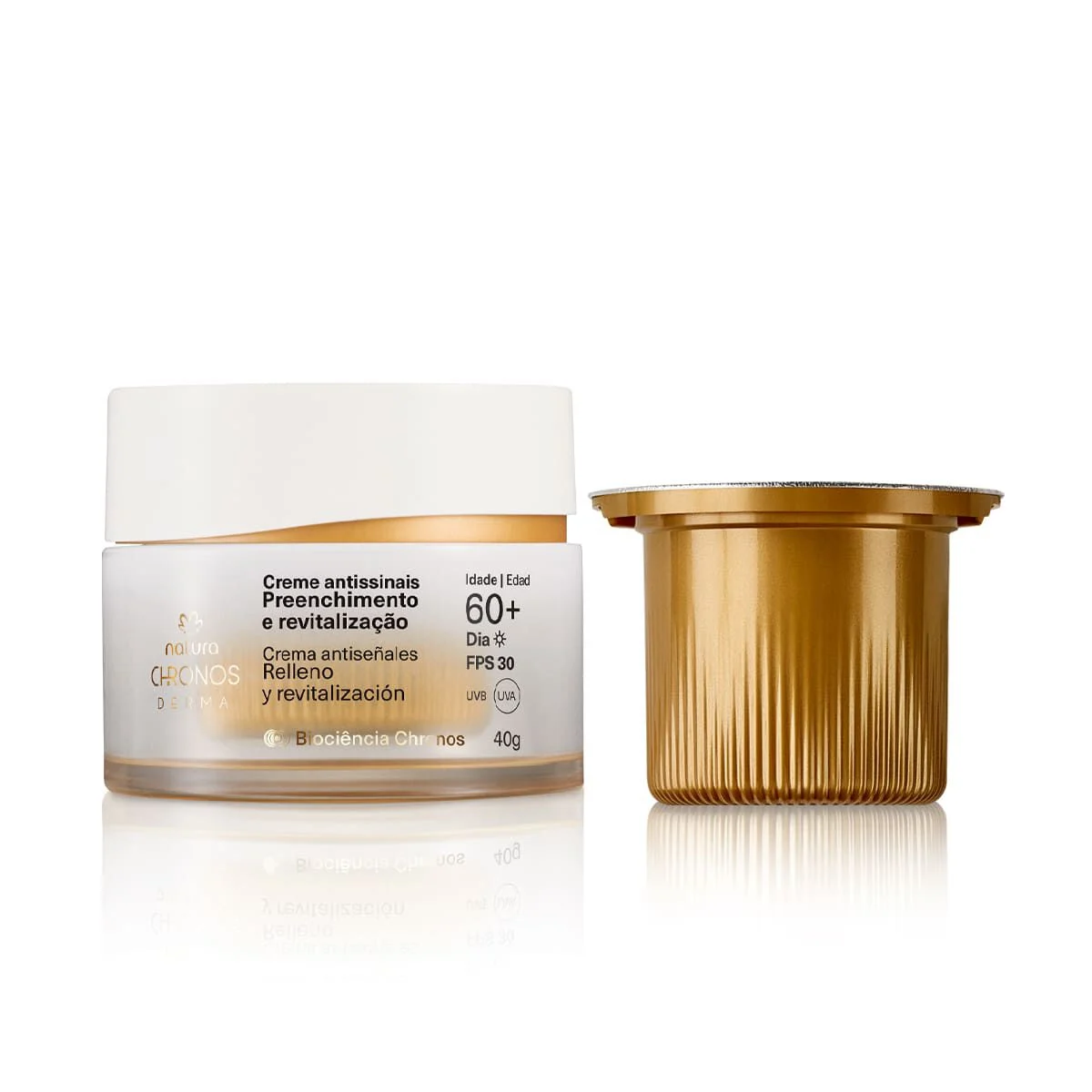 Kit Creme Antissinais 60+ Dia Chronos Derma com Refil — foto 1