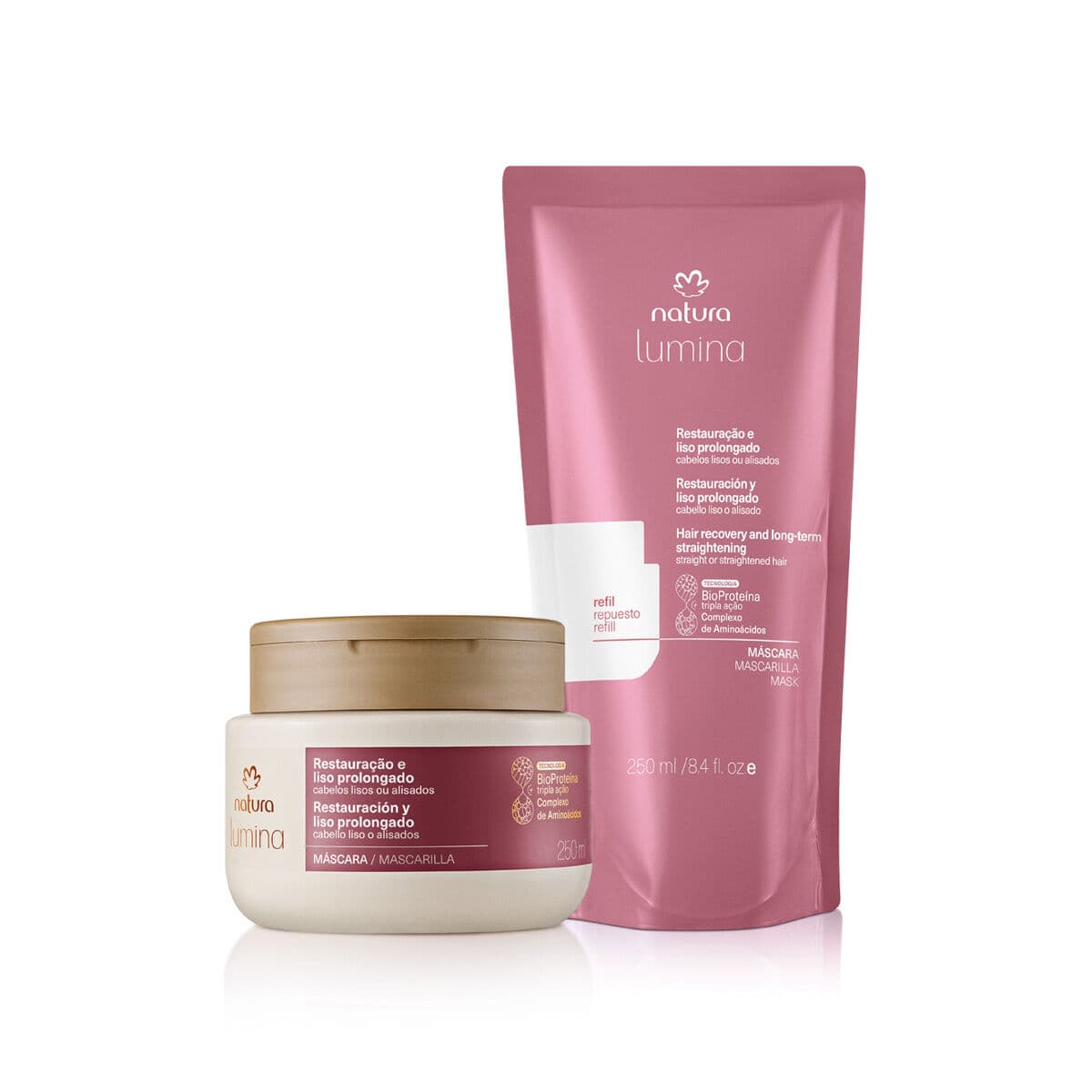 Kit Lumina Máscara e Refil Restauração e Liso Prolongado (2 produtos) — foto 1