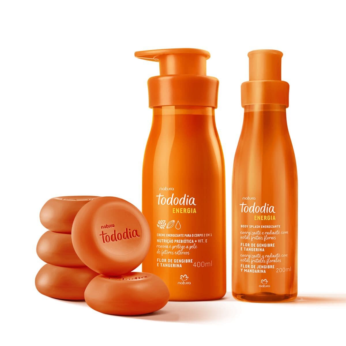Kit Tododia Energia Flor de Gengibre e Tangerina com Sabonete, Hidratante e Body Splash (3 produtos) — foto 1