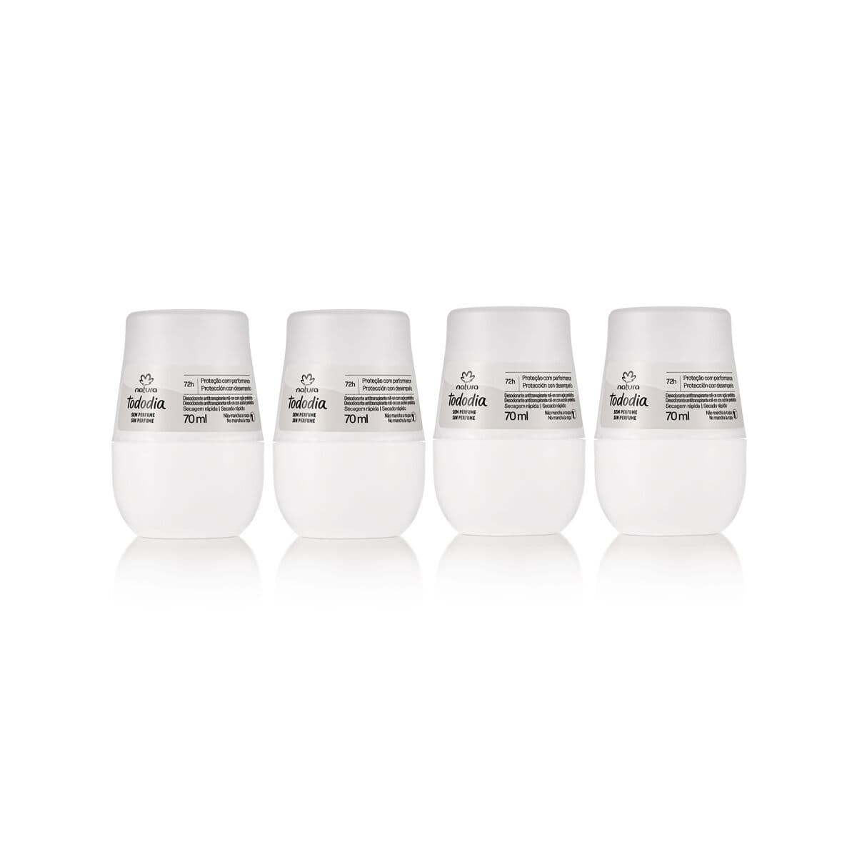 Kit Desodorantes Roll-on Tododia Sem Perfume 4 produtos de 70 ml — foto 1