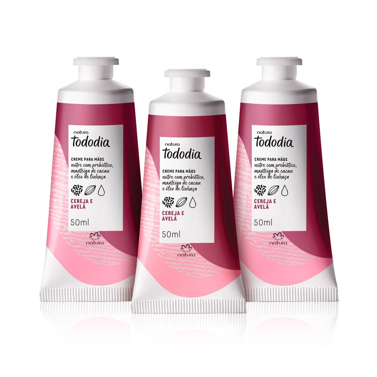 Kit Creme Nutritivo para as Mãos Tododia Cereja e Avelã (3 unidades) — foto 1