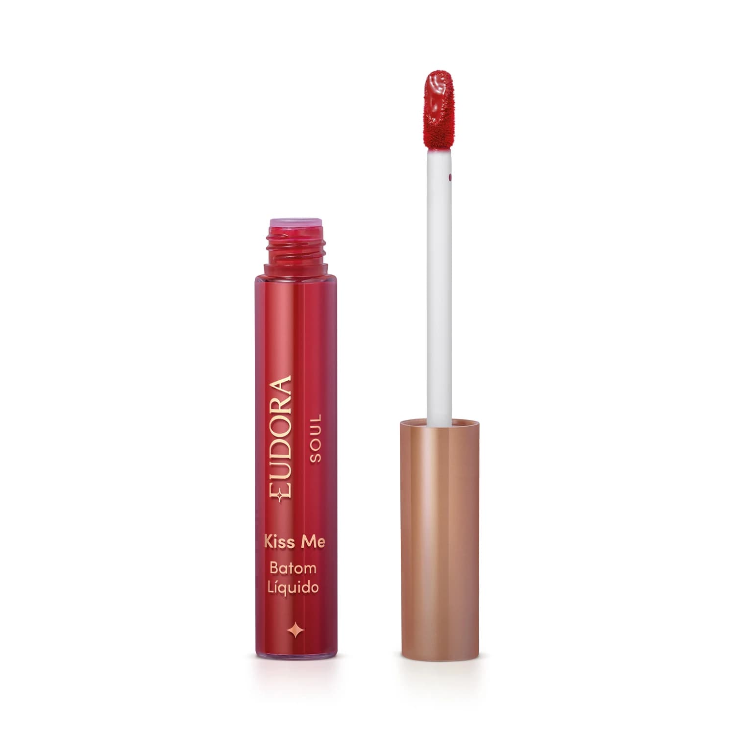 Batom Líquido Eudora Soul Kiss Me Semi Matte Vermelho Moderno 5,2Ml — foto 1