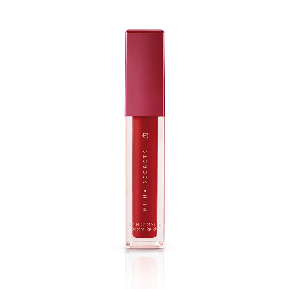 Batom Líquido Niina Secrets Skinny Matte Vermelho Hibisco 4Ml — foto 1